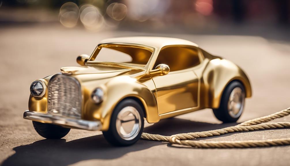 gold sports coupe toy